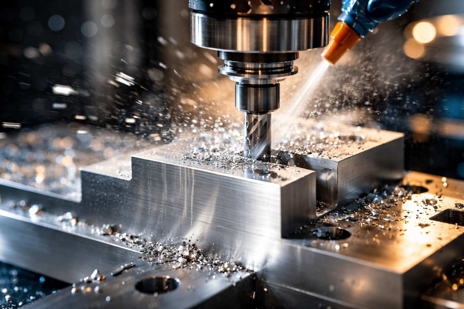 CNC machine in action — precision manufacturing